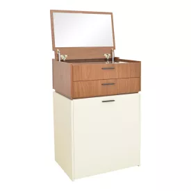   Dressing table Sonlen pakoworld in walnut-cream color 60x45x130cm