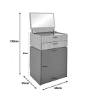 Dressing table Sonlen pakoworld in walnut-cream color 60x45x130cm