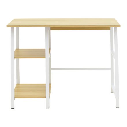 Study desk Ferje pakoworld with shelves mdf in natural-white color 100x48x75cm