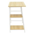 Study desk Ferje pakoworld with shelves mdf in natural-white color 100x48x75cm
