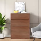 Kuanger pakoworld mdf chest of drawers in a walnut color 80x40x80cm