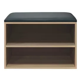   Shoe cabinet stool Kiana pakoworld 4 pairs in natural color 60x32x44cm