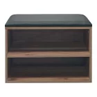Shoe cabinet stool Kiana pakoworld 4 pairs in walnut color 60x32x44cm