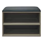 Shoe cabinet stool Kiana pakoworld 4 pairs in grey-oak color 60x32x44cm