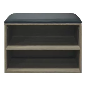   Shoe cabinet stool Kiana pakoworld 4 pairs in grey-oak color 60x32x44cm