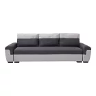 Gaby three-seater sofa bed pakoworld fabric with storage space in anthracite-gray shade 260x88x88cm