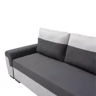 Gaby three-seater sofa bed pakoworld fabric with storage space in anthracite-gray shade 260x88x88cm