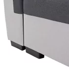 Gaby three-seater sofa bed pakoworld fabric with storage space in anthracite-gray shade 260x88x88cm