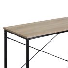 Working desk Bailon pakoworld in oak color with black metal 100x40x70cm