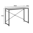 Working desk Bailon pakoworld in oak color with black metal 100x40x70cm