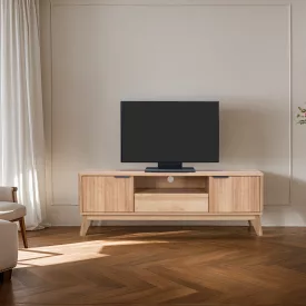   Hamea pakoworld mdf TV cabinet in natural shade 145x39.5x49cm