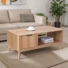 Hamea pakoworld mdf coffee table in natural shade 110x55.2x45cm