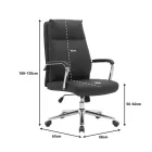 Manager office chair Siquel pakoworld pu in black color