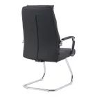 Visitor chair Siquel I pakoworld pu in black color 58x62x105cm