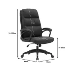 Manager office chair Enfiria pakoworld pu in black color