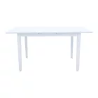 Mabor pakoworld extendable wood table in white color 120-150x80x73.8cm