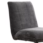 Rotating armchair Remona pakoworld dark grey fabric-black metal 63x80x80εκ