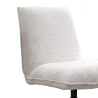 Rotating armchair Remona pakoworld cream fabric-chrome legs 63x80x80εκ