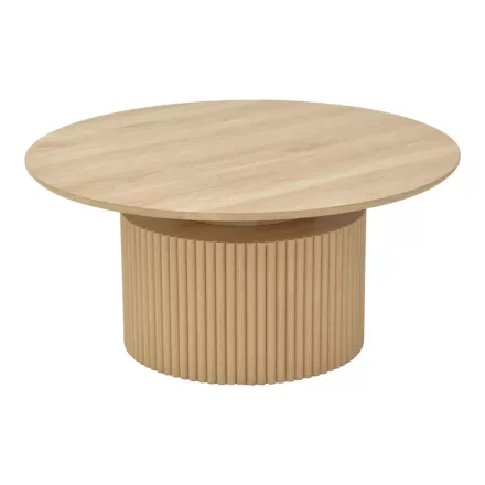 Coffee table Opols pakoworld mdf in natural shade Φ90x42cm