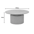 Coffee table Opols pakoworld mdf in natural shade Φ90x42cm