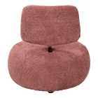 Stonie armchair pakoworld bouclé fabric in rotten apple shade 67x73x67cm