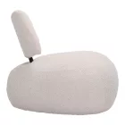 Stonie armchair pakoworld bouclé fabric in beige shade 67x73x67cm