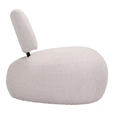 Stonie armchair pakoworld bouclé fabric in beige shade 67x73x67cm