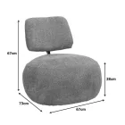 Stonie armchair pakoworld bouclé fabric in beige shade 67x73x67cm