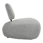 Stonie armchair pakoworld bouclé fabric in green shade 67x73x67cm