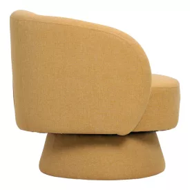   Kreslo pakoworld swivel armchair fabric in yellow color 78x81x77cm