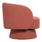 Kreslo pakoworld swivel armchair fabric in terracotta color 78x81x77cm