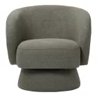 Kreslo pakoworld swivel armchair fabric in khaki color 78x81x77cm