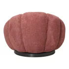 Nester pakoworld swivel armchair boucle fabric in rotten apple color 98x97x69cm