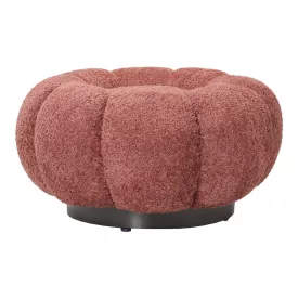   Nester pakoworld stool boucle  fabric in rotten apple color D60x31cm