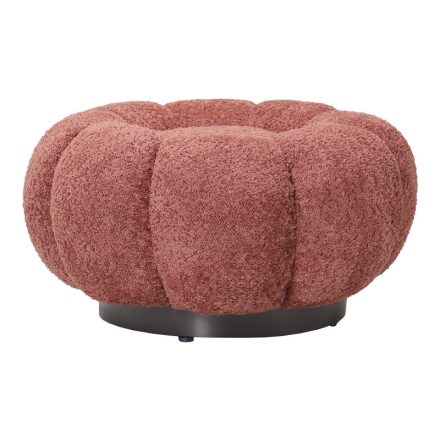 Nester pakoworld stool boucle  fabric in rotten apple color D60x31cm