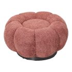 Nester pakoworld stool boucle  fabric in rotten apple color D60x31cm
