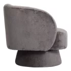 Kreslo pakoworld swivel armchair fabric in dark grey color 78x81x77cm