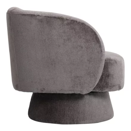 Kreslo pakoworld swivel armchair fabric in dark grey color 78x81x77cm