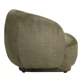 Armchair Freya pakoworld olive green fabric color 93x87x76cm