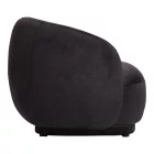 Armchair Freya pakoworld dark grey fabric color 93x87x76cm