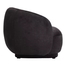 Armchair Freya pakoworld dark grey fabric color 93x87x76cm