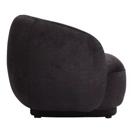 Armchair Freya pakoworld dark grey fabric color 93x87x76cm