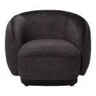 Armchair Freya pakoworld dark grey fabric color 93x87x76cm
