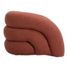 Armchair Lexy pakoworld brick red fabric color 100x89.5x60cm
