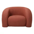 Armchair Lexy pakoworld brick red fabric color 100x89.5x60cm