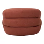 Armchair Lexy pakoworld brick red fabric color 100x89.5x60cm