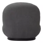 Armchair Rosalie pakoworld dark grey teddy fabric-black base 85x82x77cm