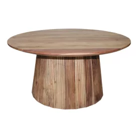   Canicule I pakoworld table, solid acacia wood in natural shade, Φ80x40cm
