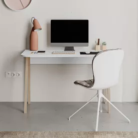   Malia pakoworld study desk in white-natural color 120x60.5x75cm
