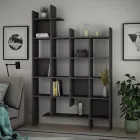 Bookcase Manco pakoworld in dark grey color 122x25.5x188cm